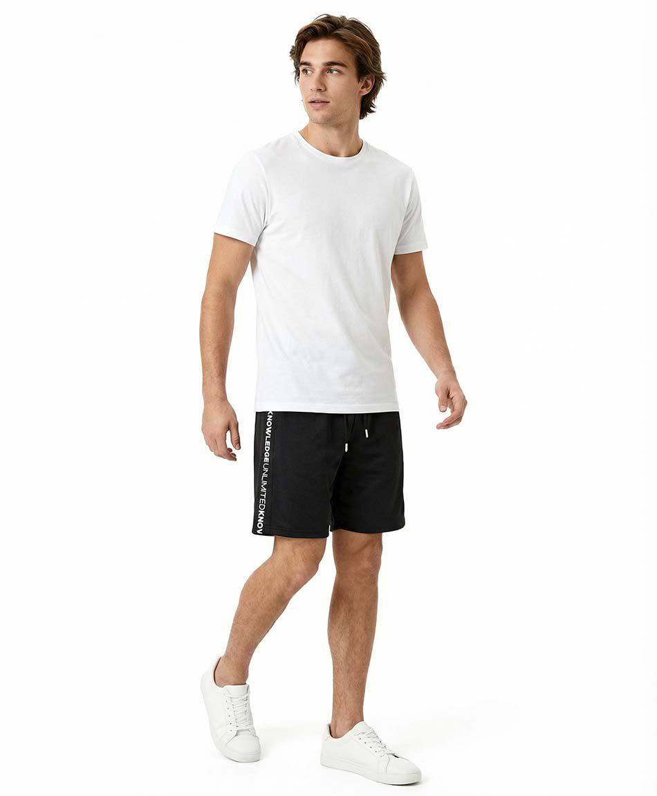 Short deportivo hombre frase lateral