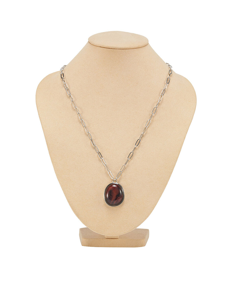 Collar mujer piedra caf&eacute;