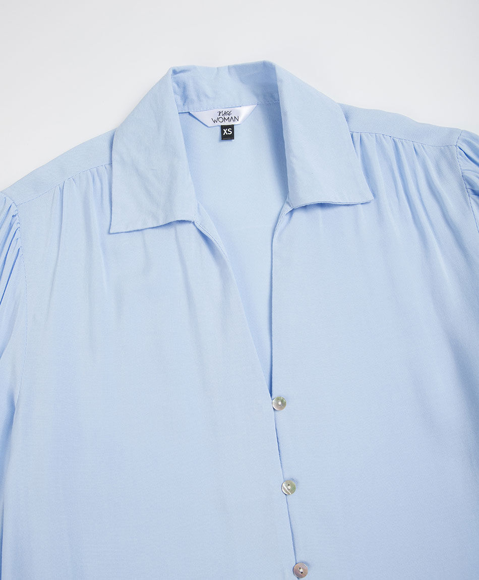 Blusa mujer camisera lisa