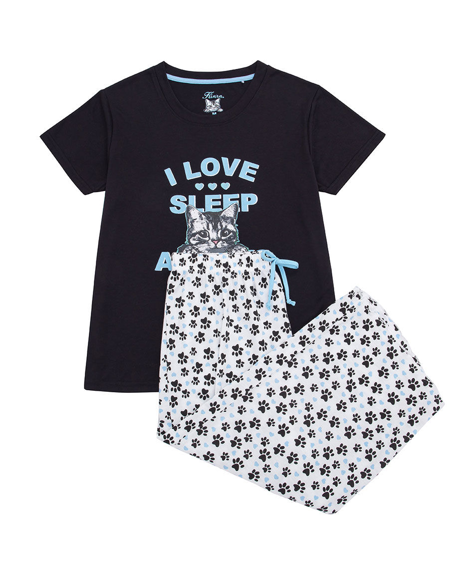 Pijama mujer sue&ntilde;o gatuno