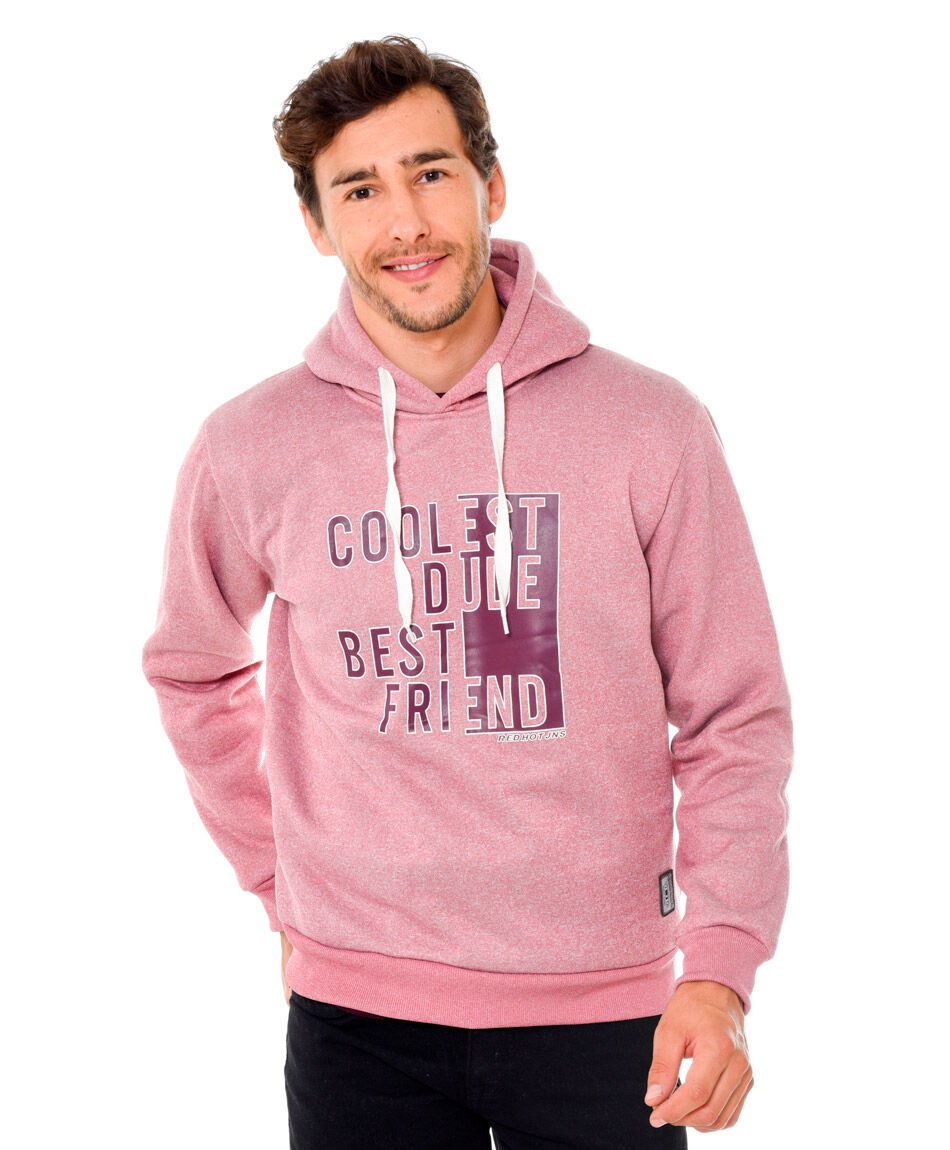 Poleron capucha print