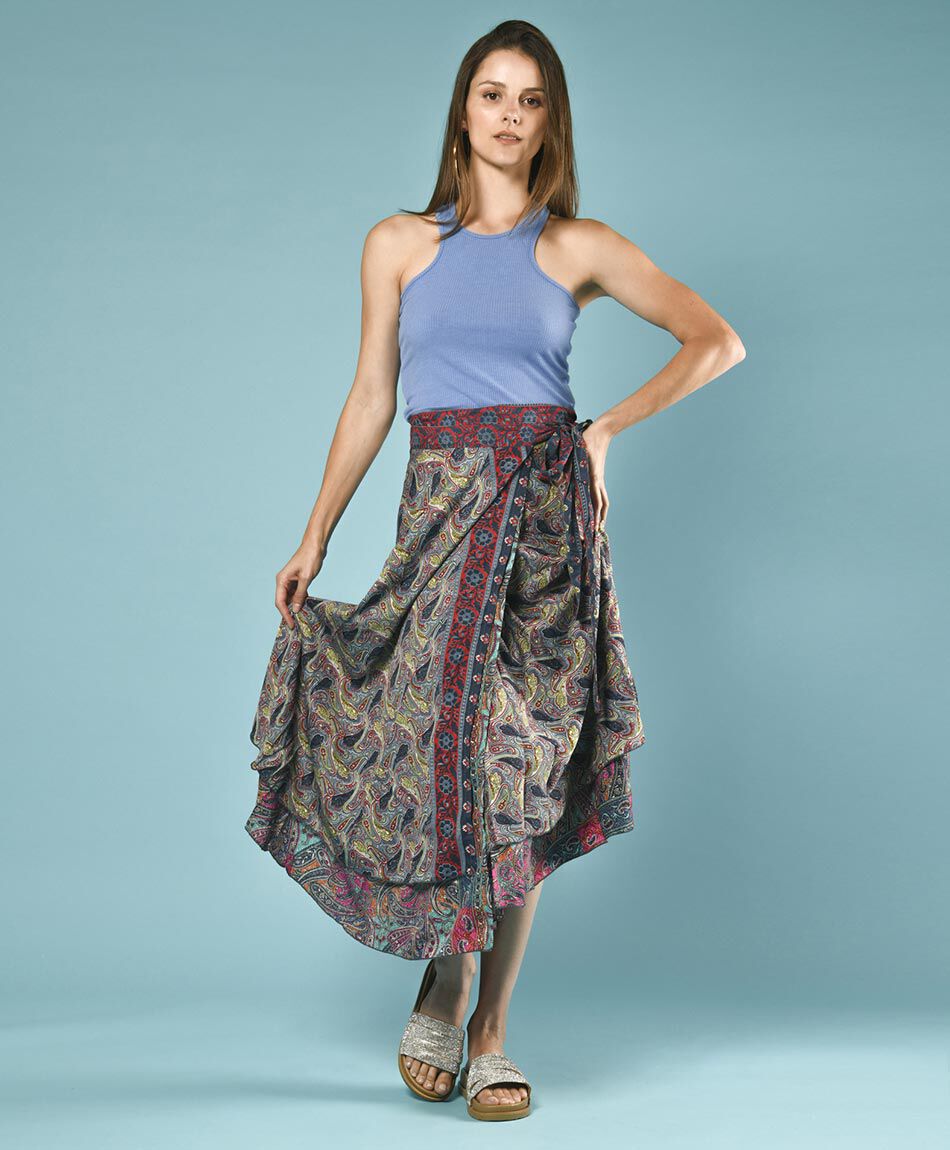 Falda maxi pareo