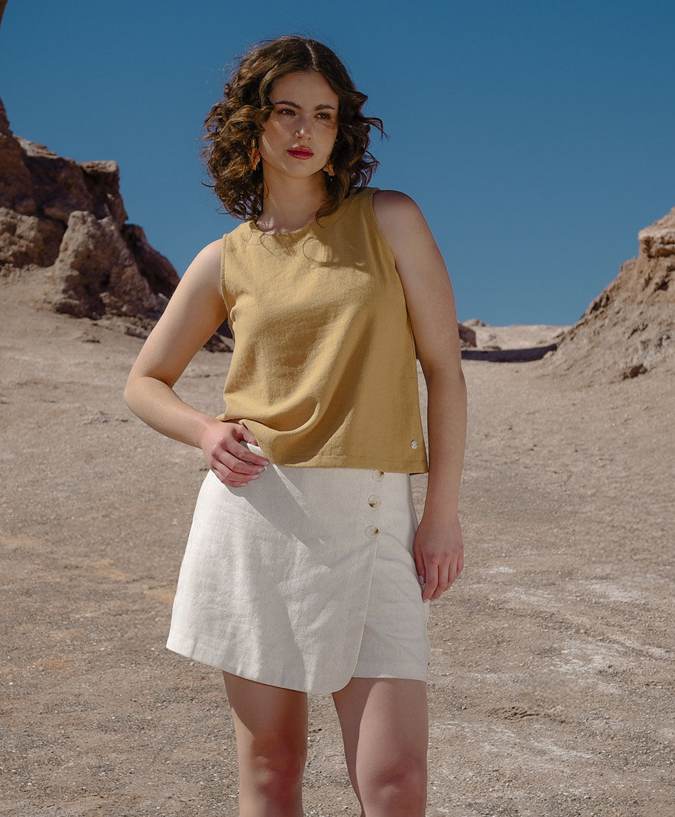 Short mujer triple bot&oacute;n