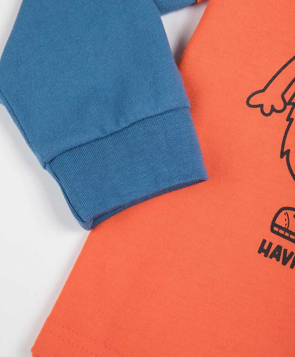 Remera beb&eacute; manga larga monstruo