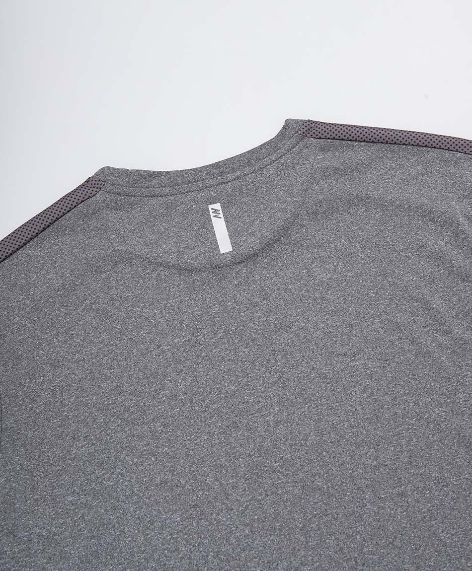 Remera deportiva hombre melange gris
