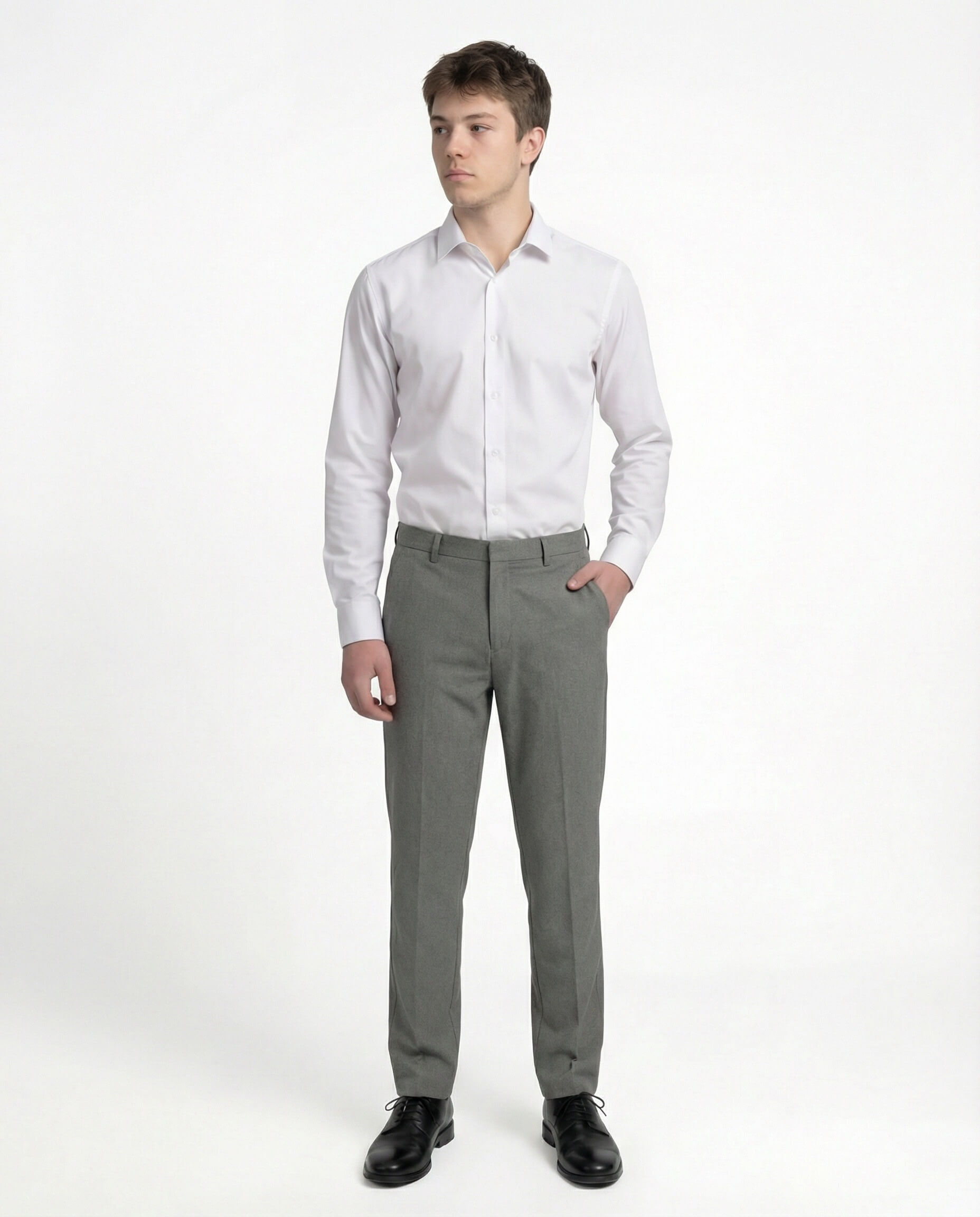 Pantal&oacute;n escolar cl&aacute;sico gris