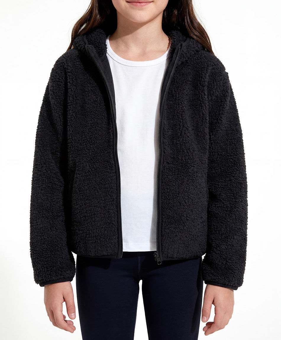 Buzo ni&ntilde;a sherpas negro