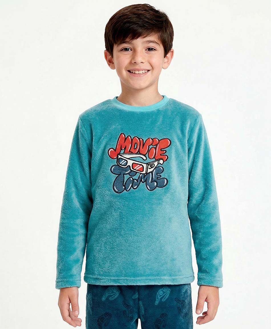 Pijama ni&ntilde;o estampado movie time