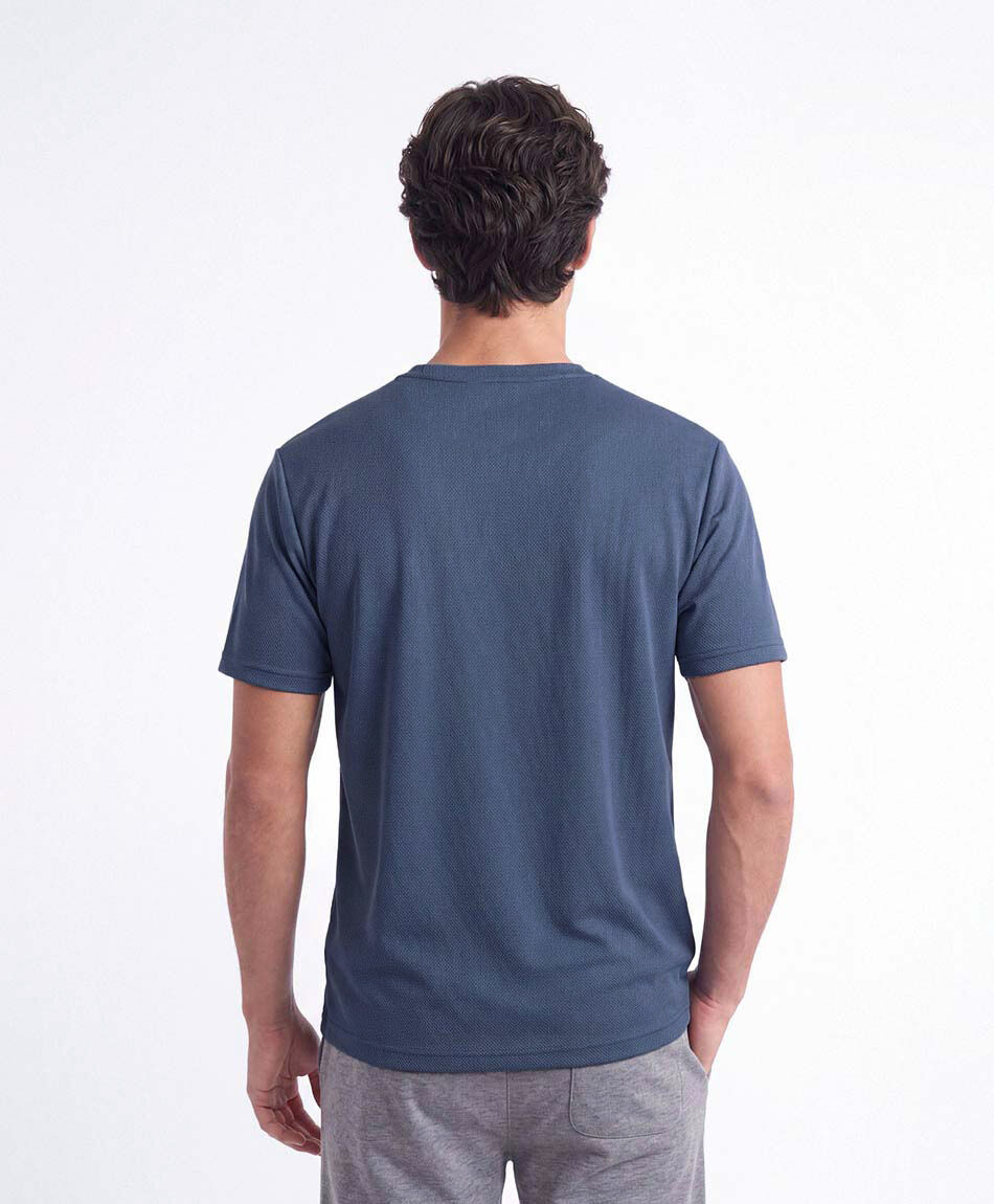 Remera deportiva hombre teturizada azul