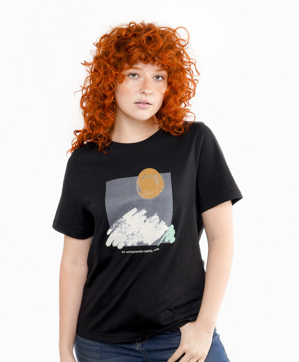 Remera mujer estampado soleado