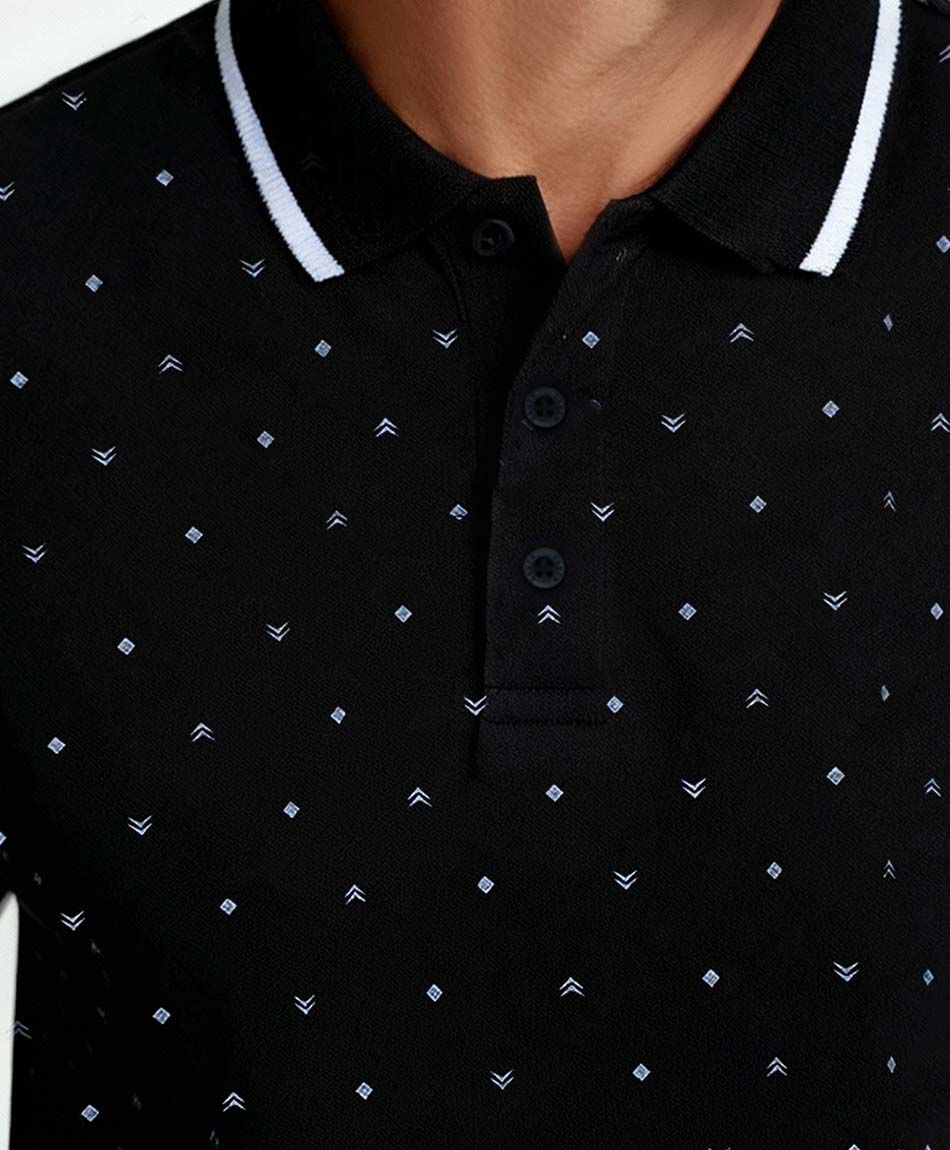 Remera hombre piqu&eacute; l&iacute;neas