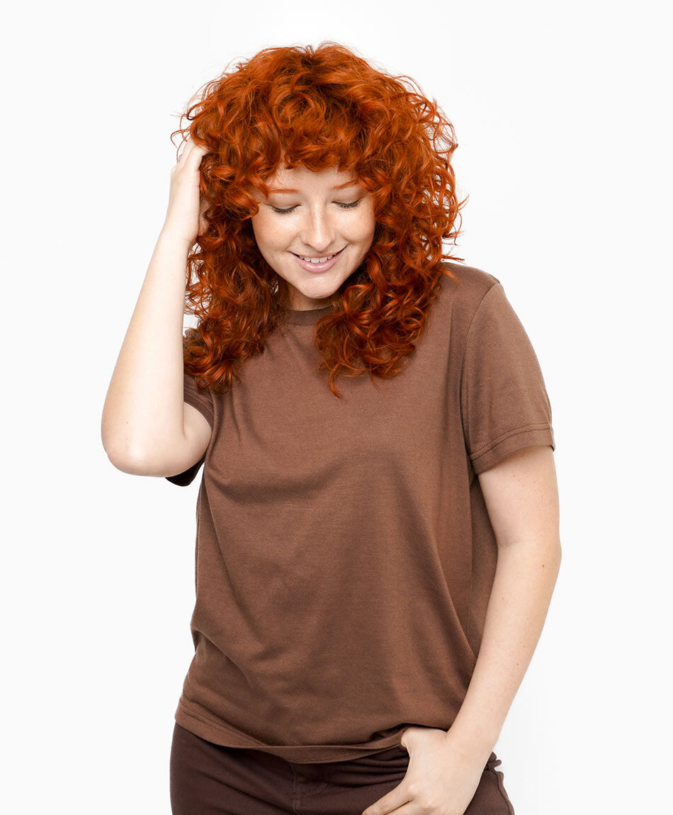 Remera mujer b&aacute;sica caf&eacute;