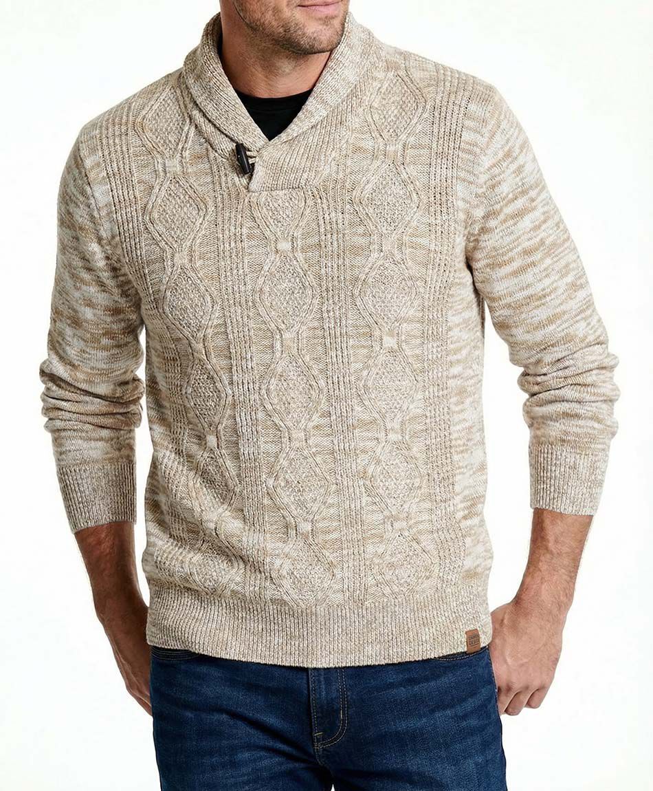 Sweater hombre crossant caf&eacute;