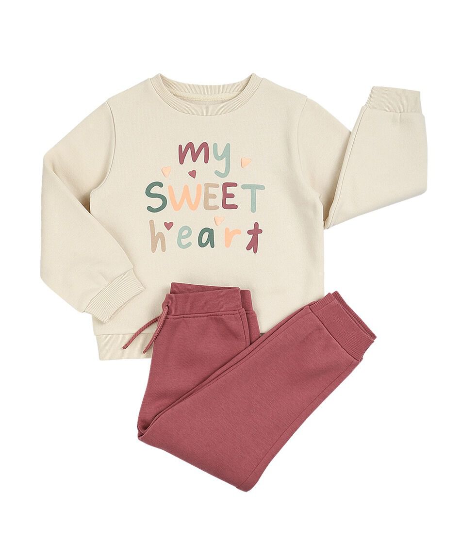 Set buzo beb&eacute; frase