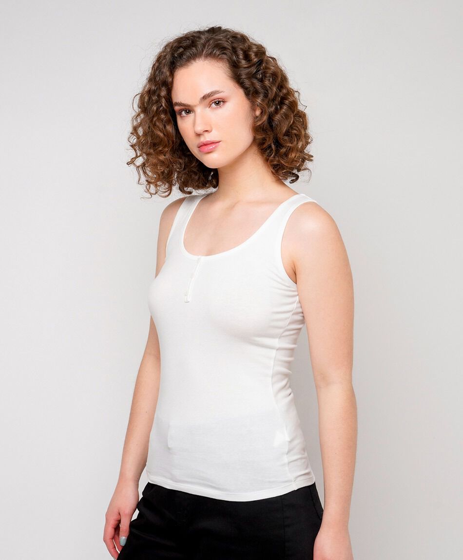 Remera mujer top botones