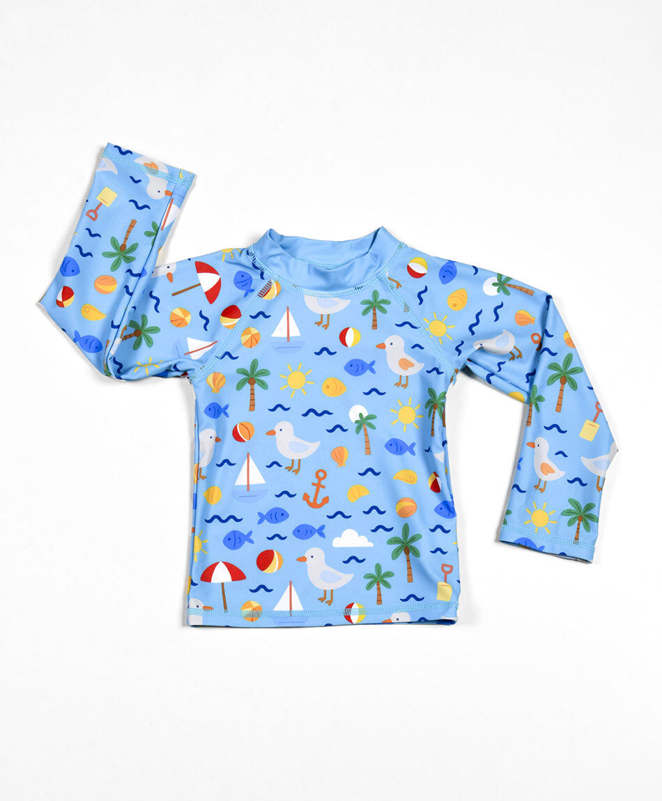 Remera para agua beb&eacute; playa