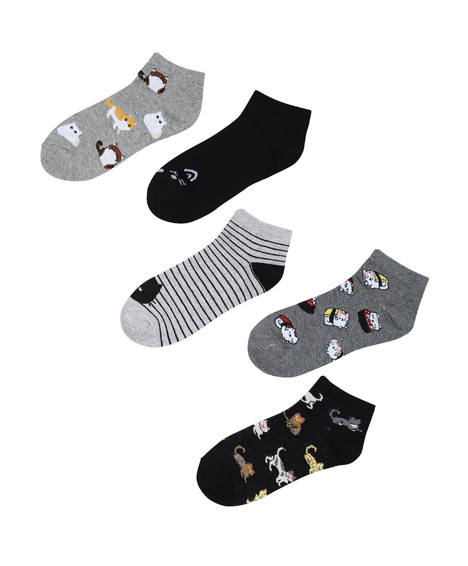 Pack 5 medias mujer dise&ntilde;os