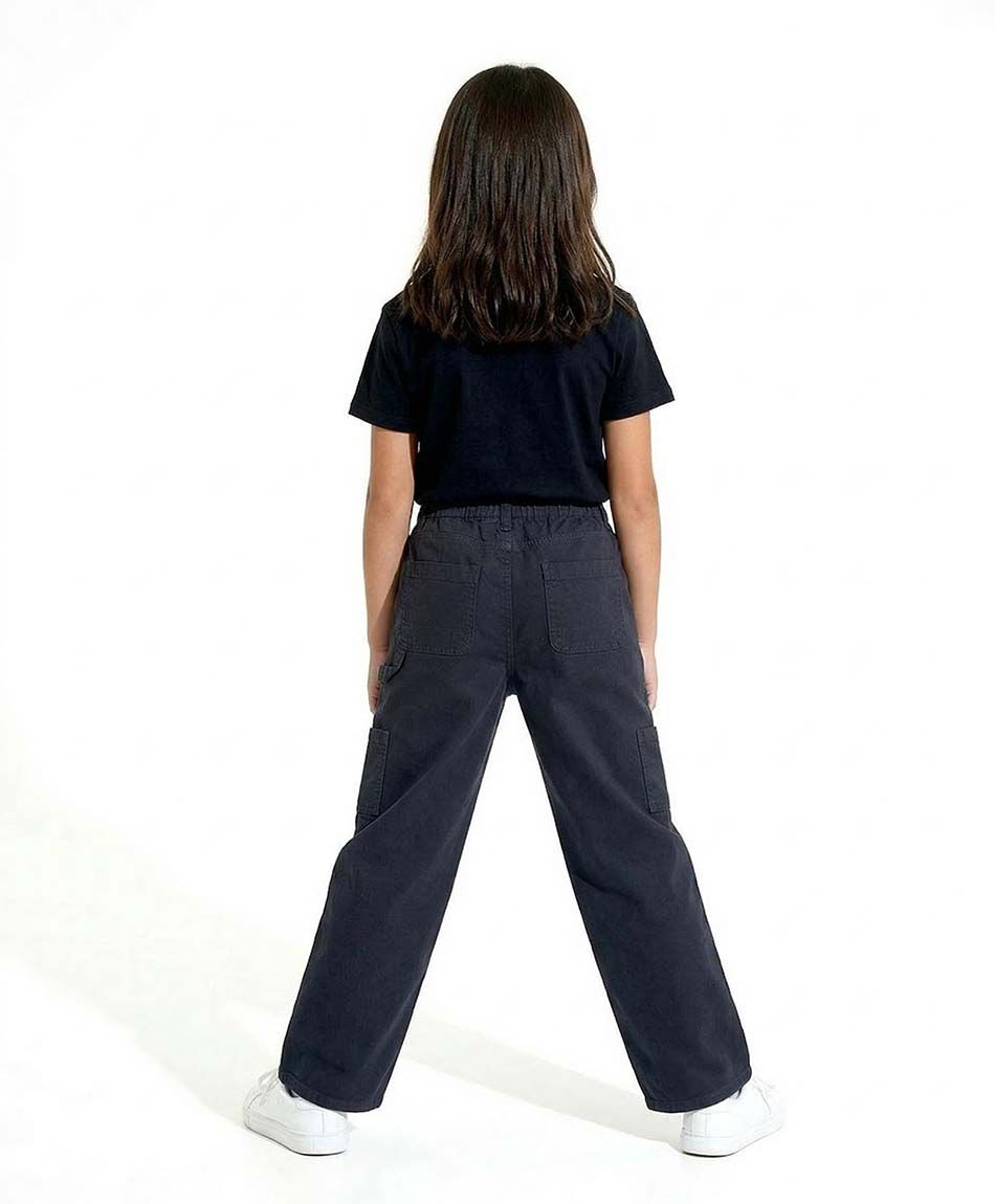 Pantal&oacute;n ni&ntilde;a estilo cargo ancho