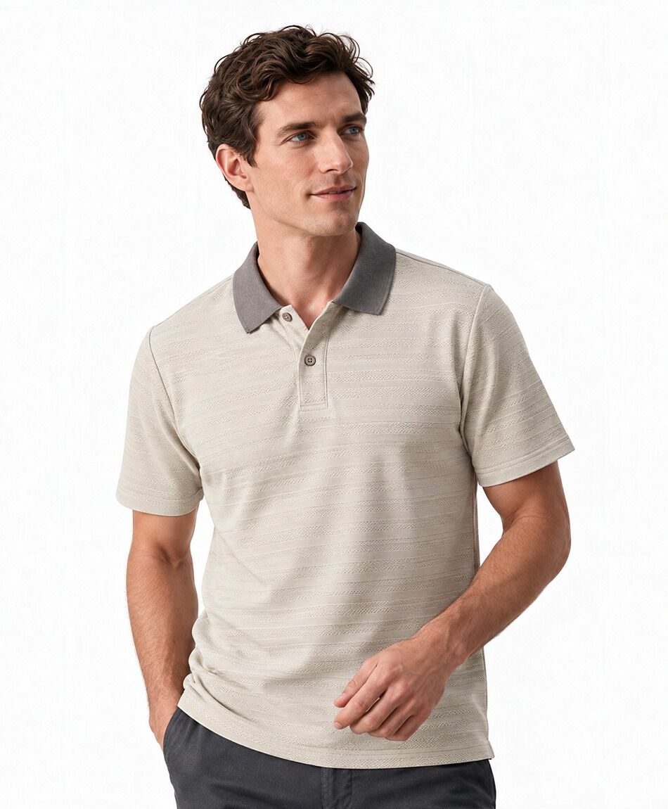 Remera hombre polo caf&eacute;