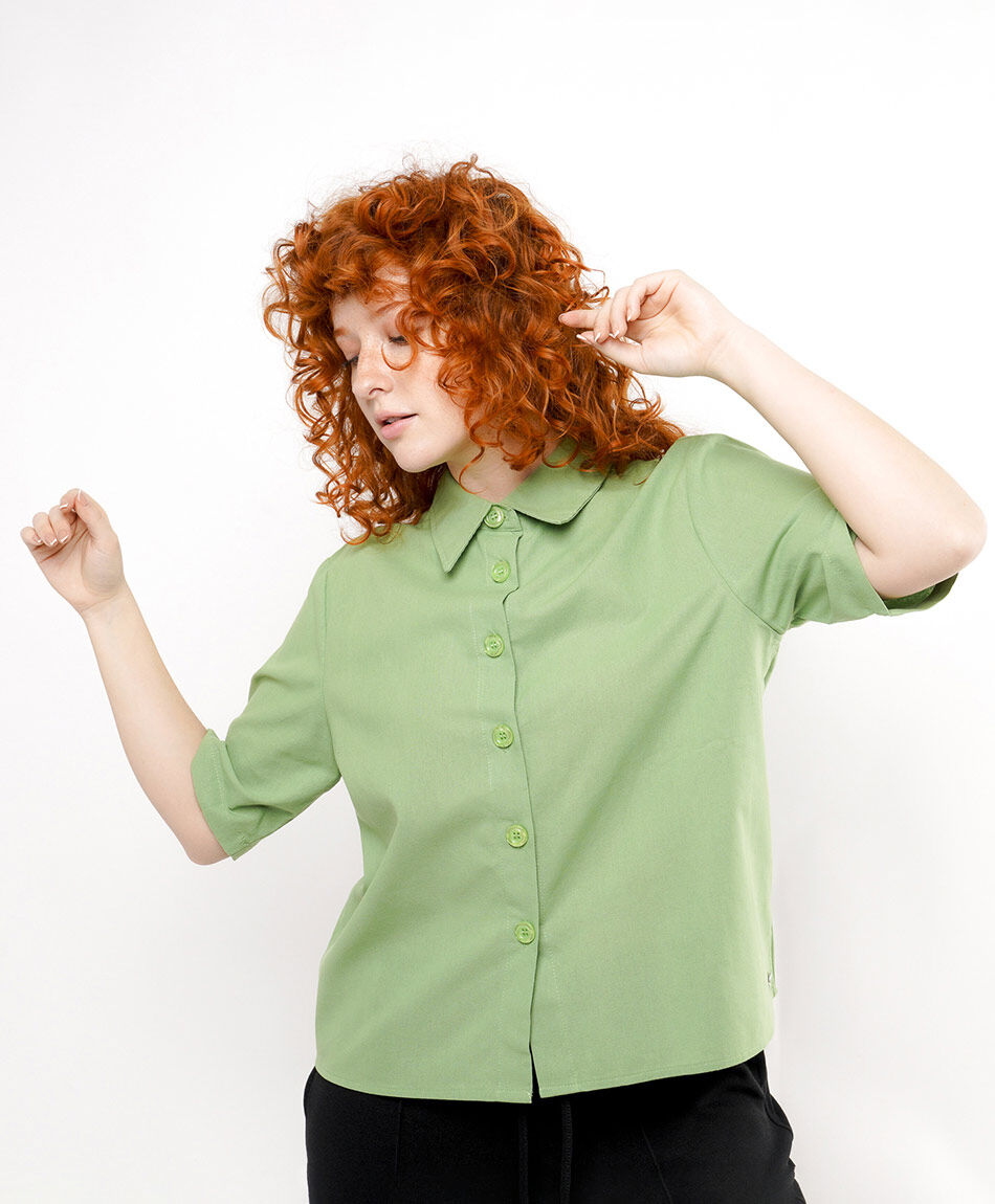 Camisa mujer estilo casual dise&ntilde;o b&aacute;sico