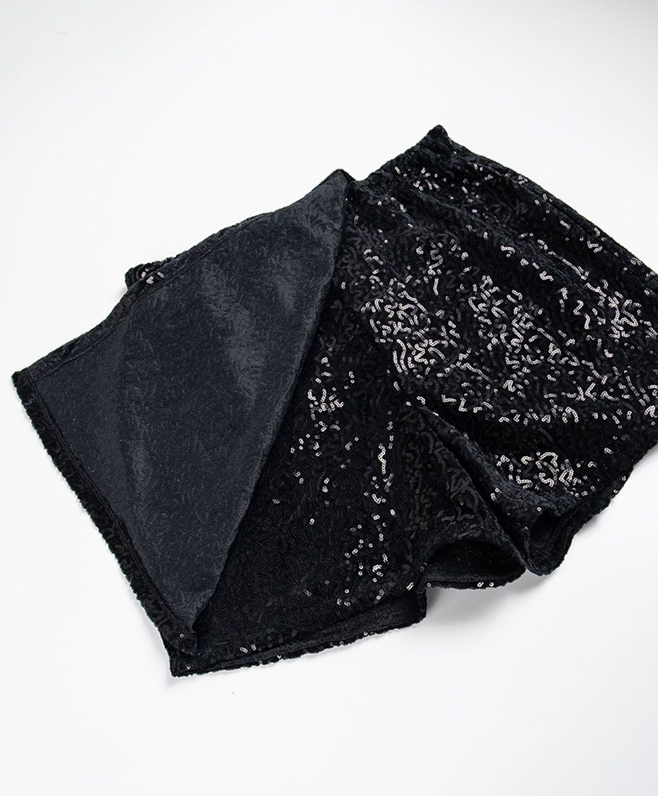 Mini pollera mujer short brillos