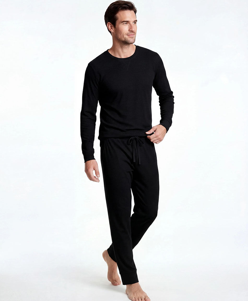 Pijama hombre micropolar negro