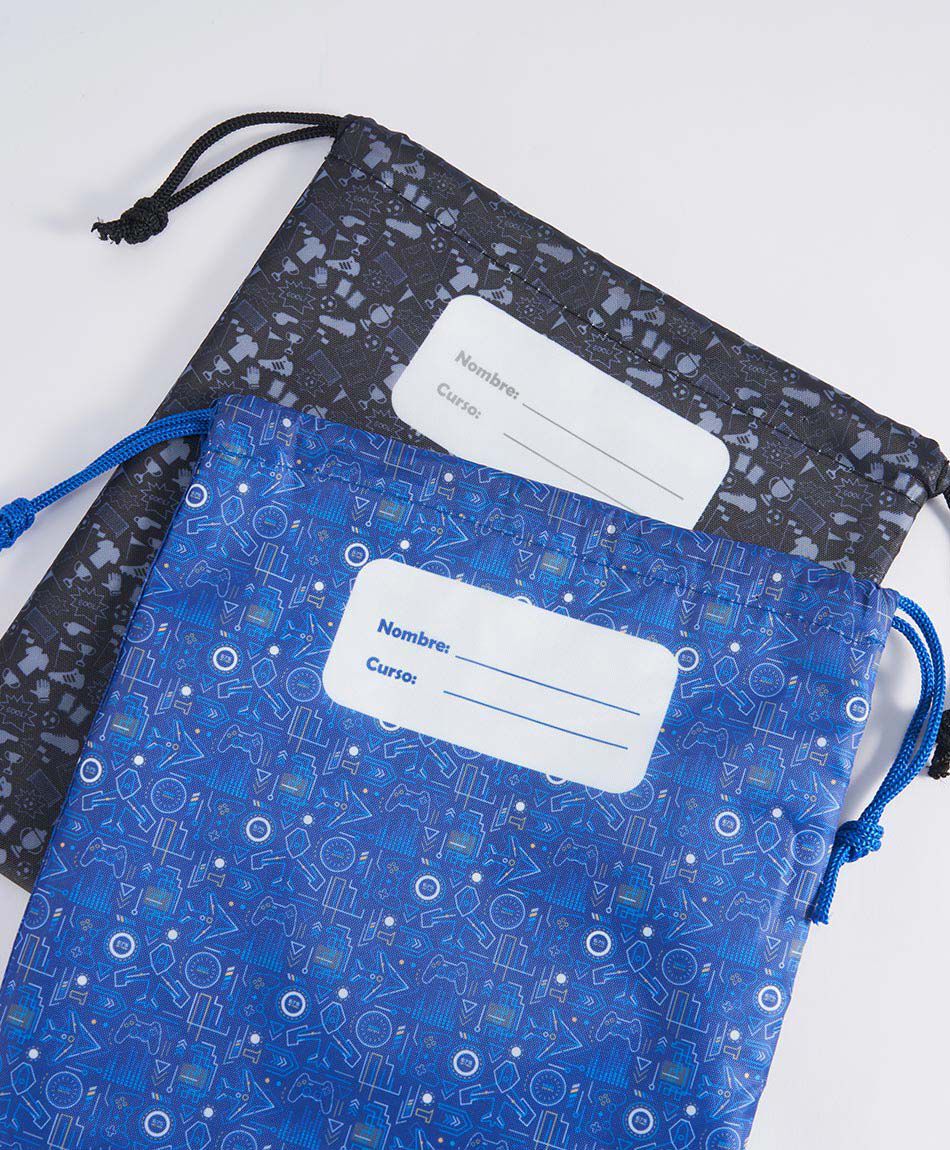 Set 2 bolsas colaci&oacute;n escolar mix