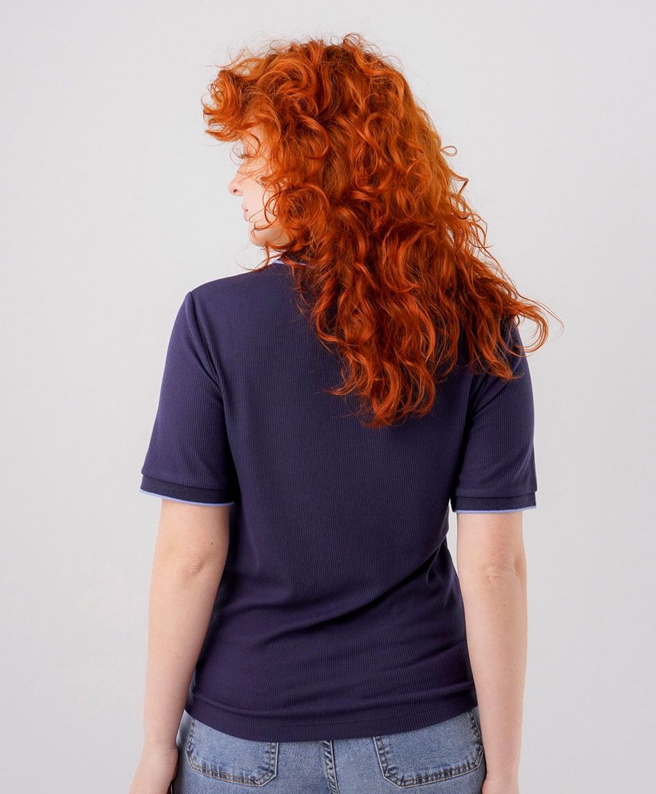 Remera mujer polo botones