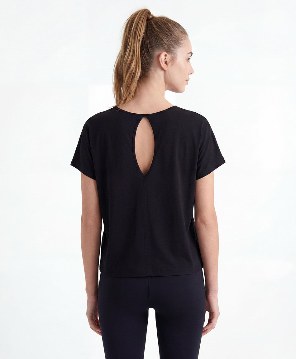 Remera deportiva mujer cuadro print