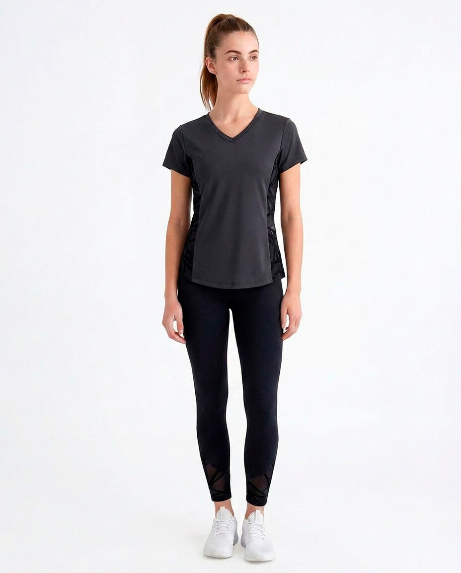 Calza deportiva mujer mesh black