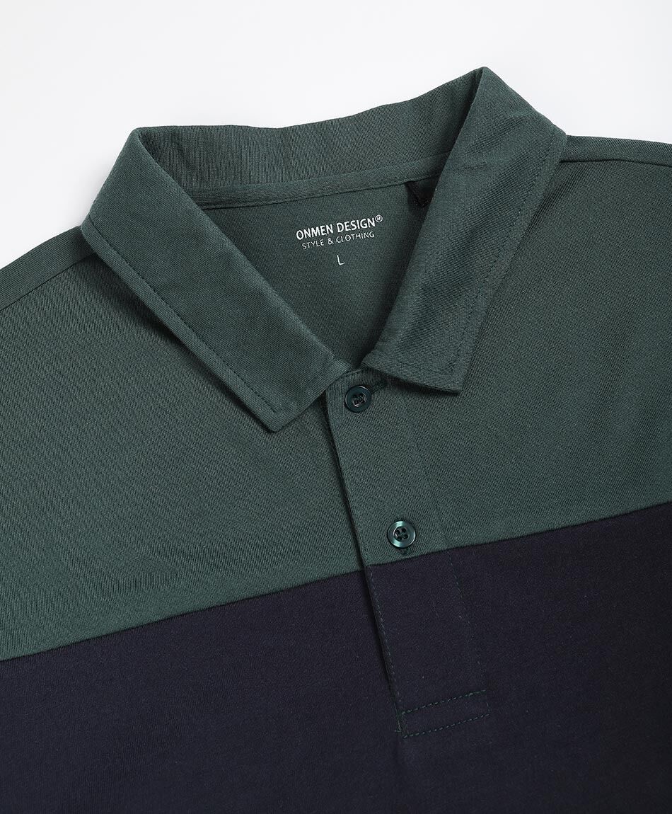 Remera hombre franja bicolor