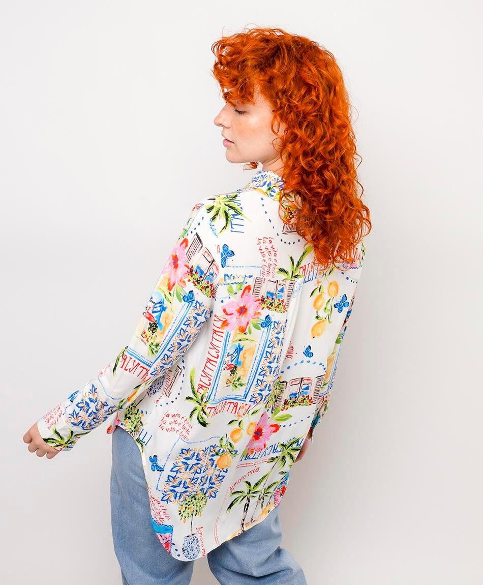 Camisa mujer estilo bohemio colorido