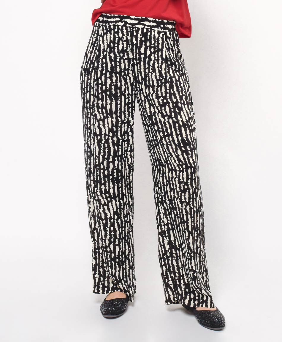 Pantal&oacute;n mujer estampado bicolor