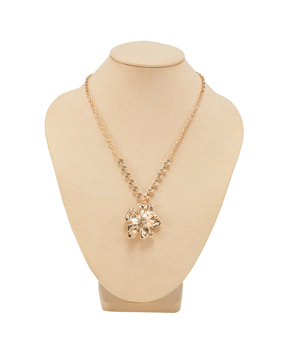 Collar mujer flor gold