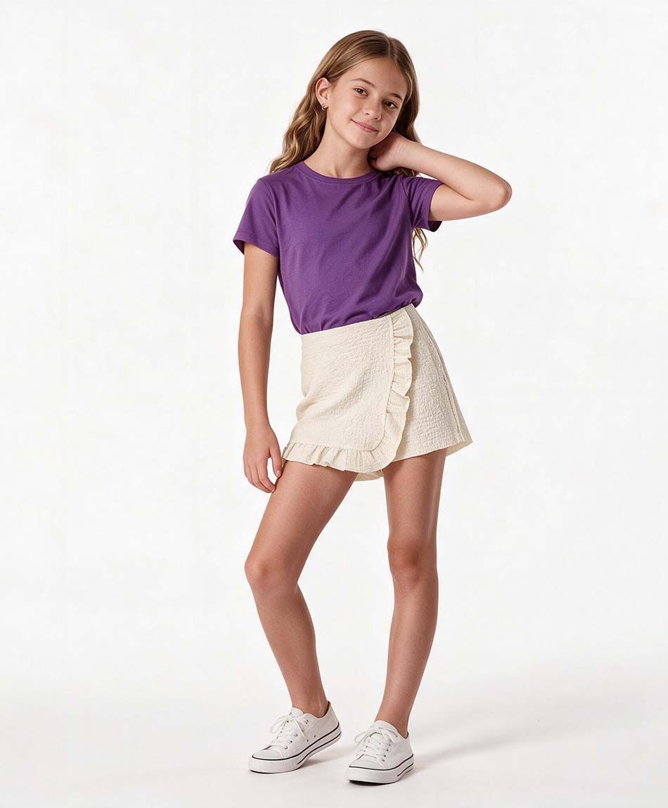 Pollera ni&ntilde;a short vuelos