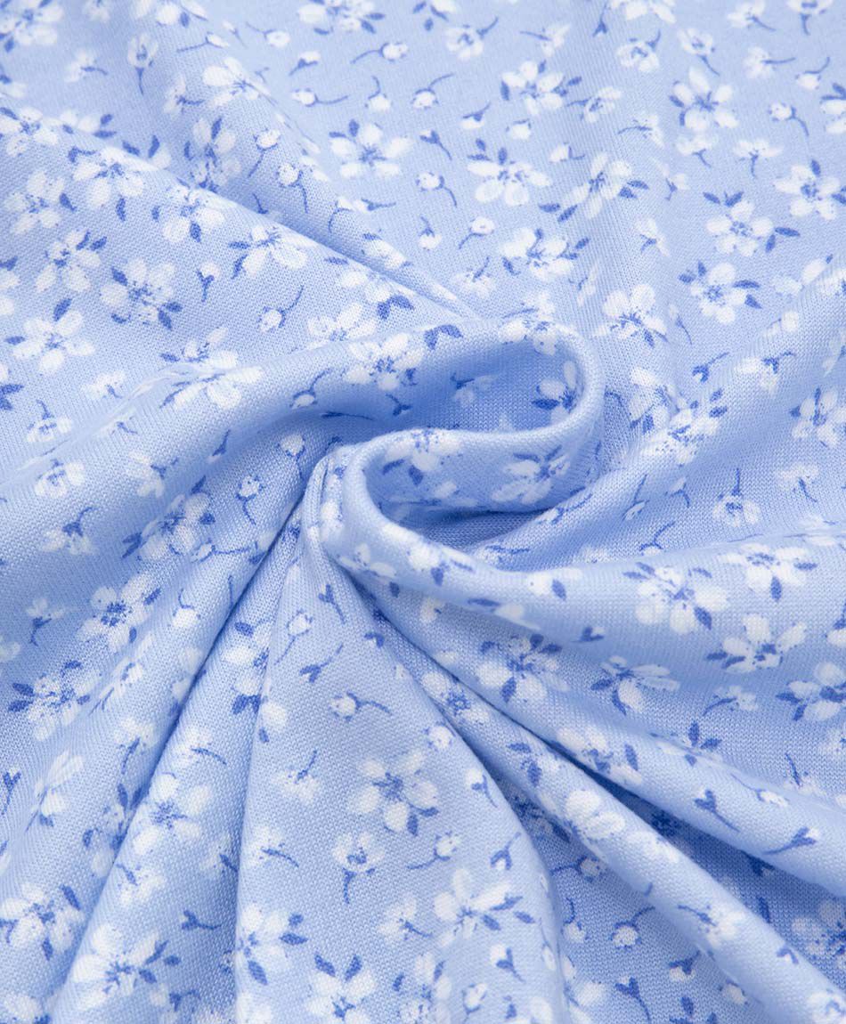 Camisa de dormir mujer encajes florcitas azul