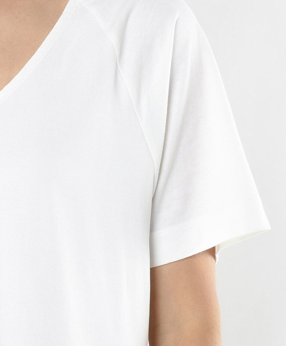 Polera mujer lisa blanca oversize
