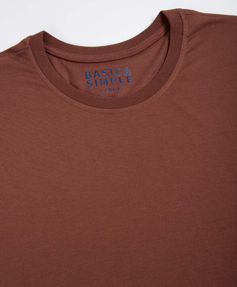 Remera hombre b&aacute;sica bordado manga