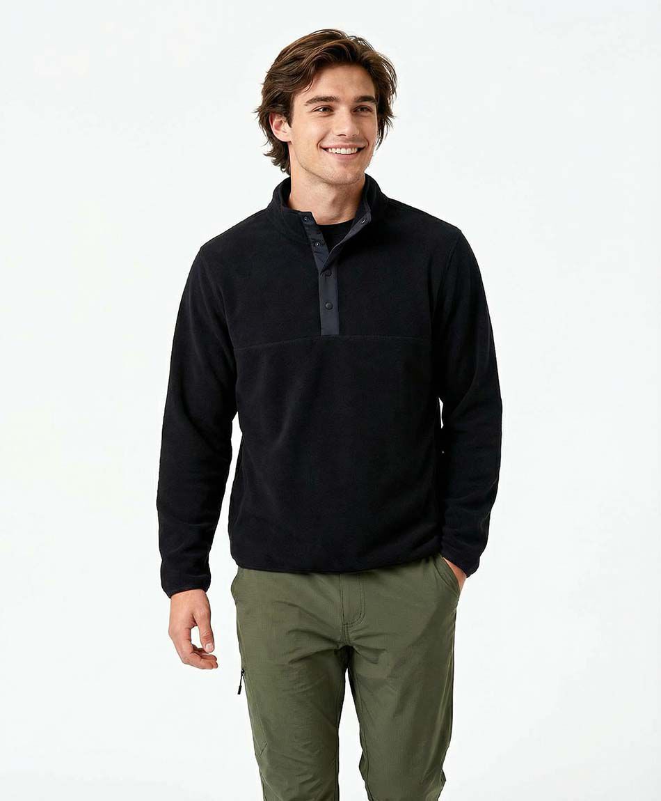 Buzo hombre polar con botones