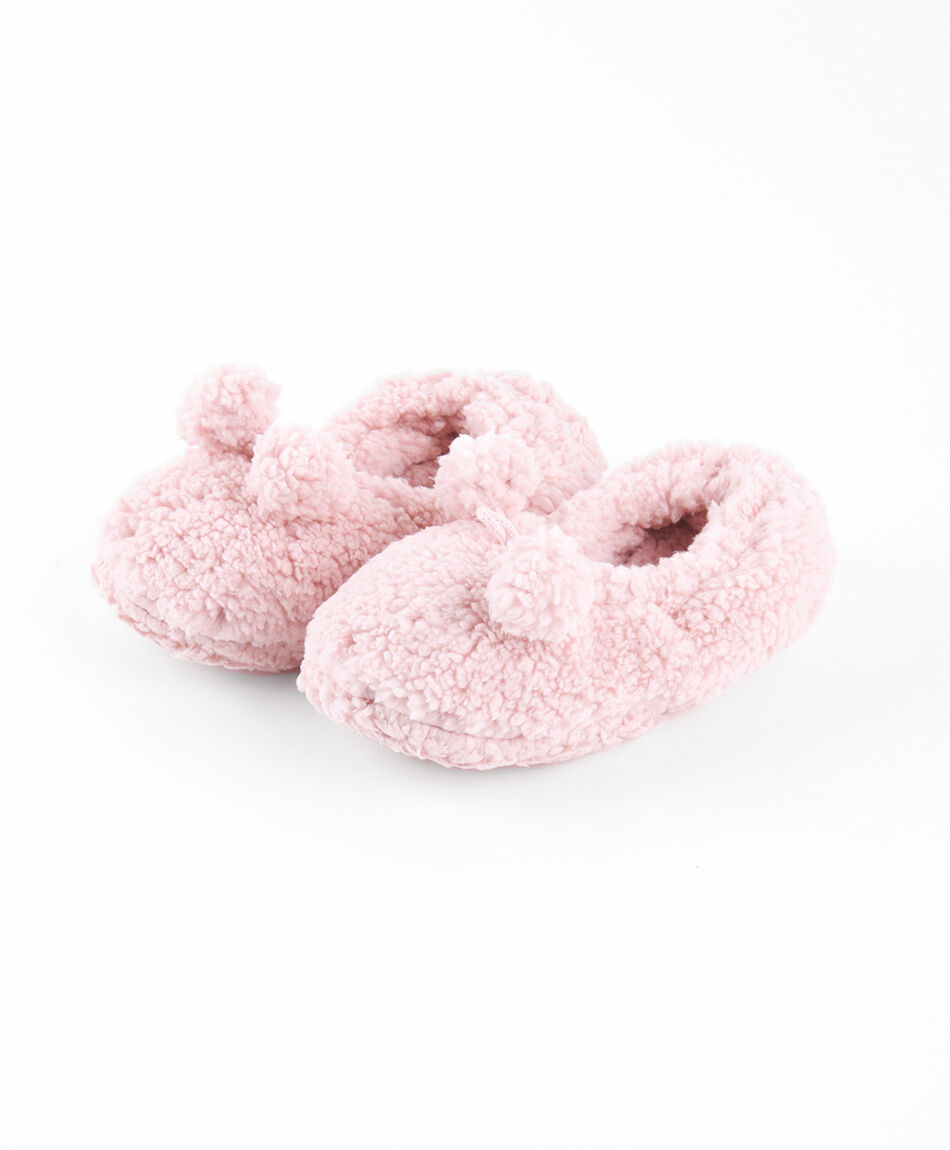 Media de dormir mujer pomp&oacute;n rosado