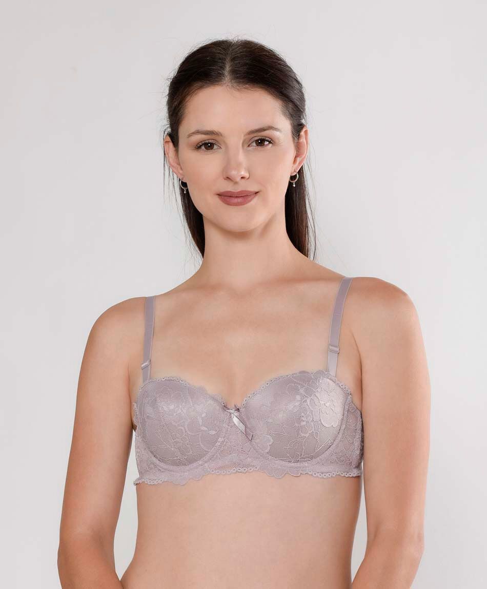 Corpi&ntilde;o mujer encaje floral strapless