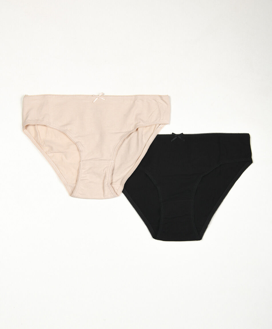 Pack 2 bombacha mujer bikini lisos