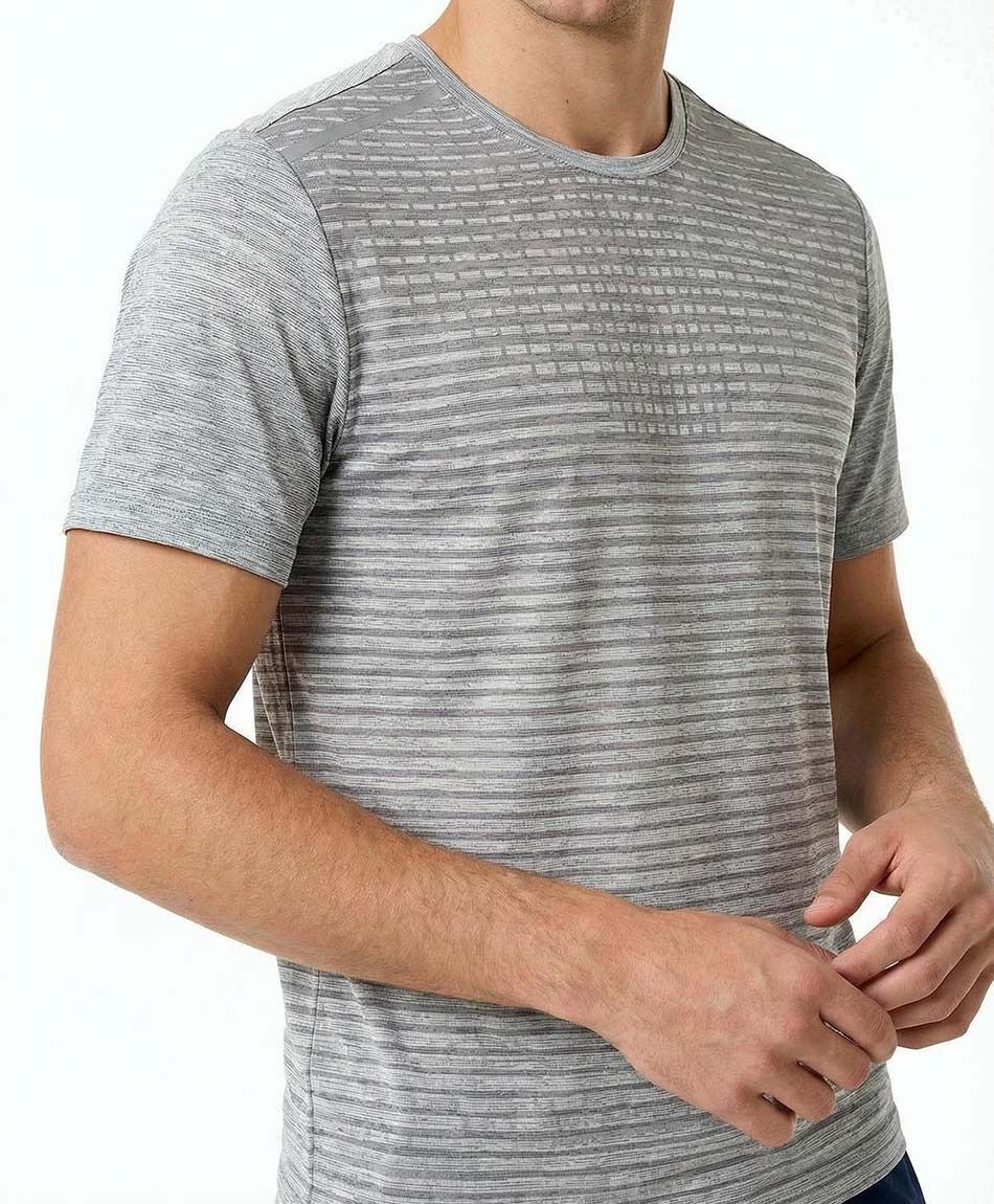 Remera deportiva hombre contraste gris