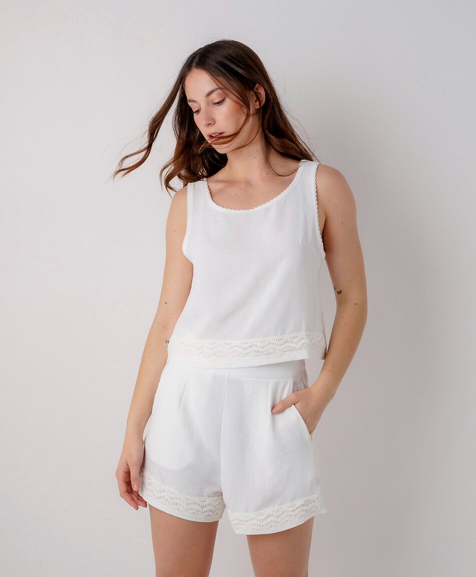 Short mujer encajes