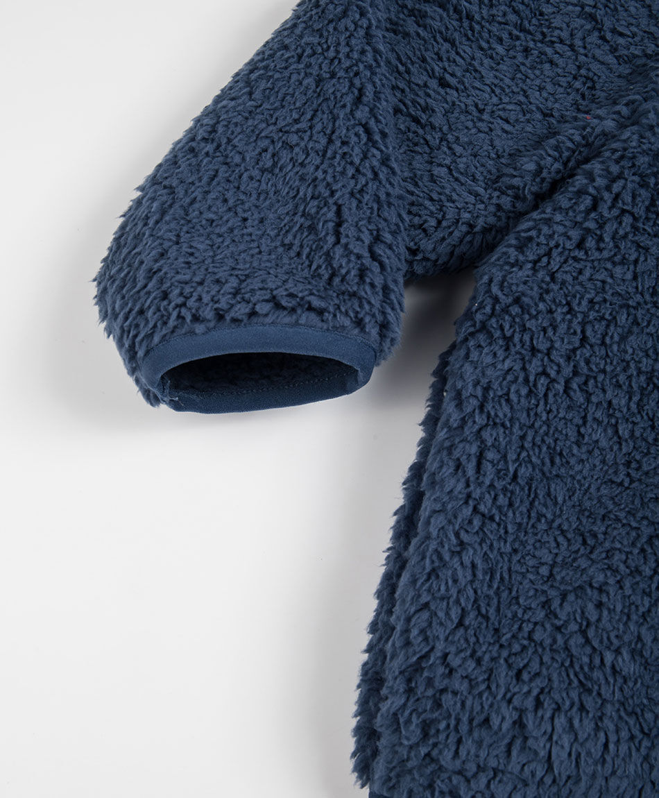 Poler&oacute;n beb&eacute; tela sherpas azul