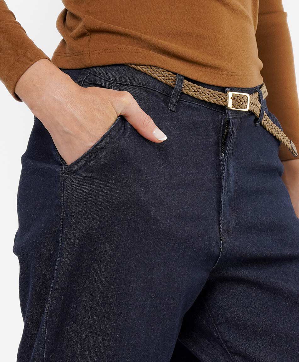 Pantal&oacute;n mujer denim cintur&oacute;n