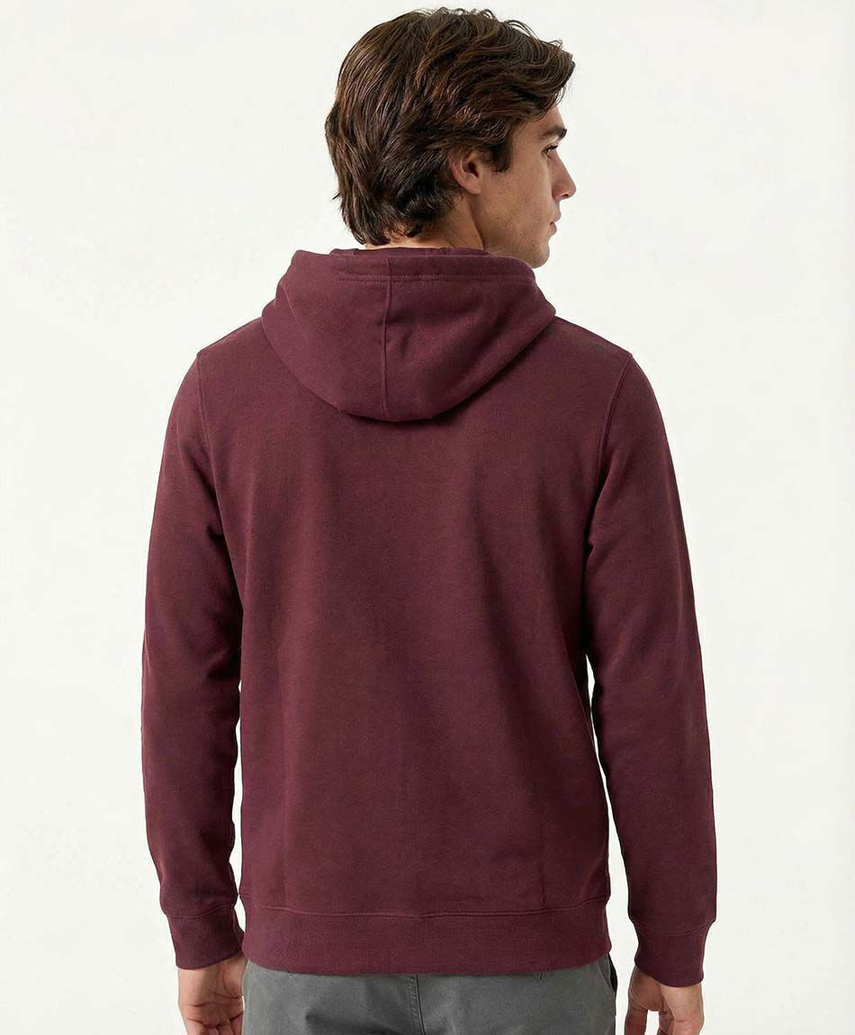 Poler&oacute;n hombre con capucha  colorado