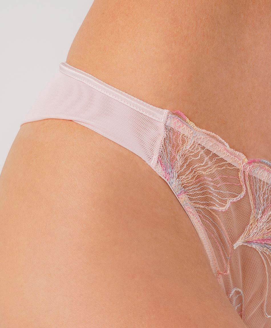 Bombacha bikini mujer encajes bicolor