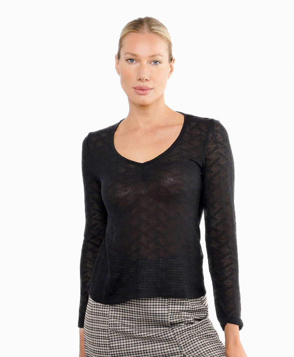 Remera mujer ligera texturizada