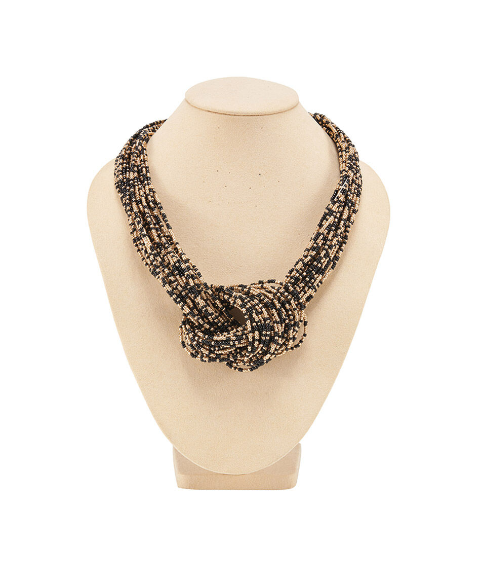 Collar mujer eslab&oacute;n mostacilla